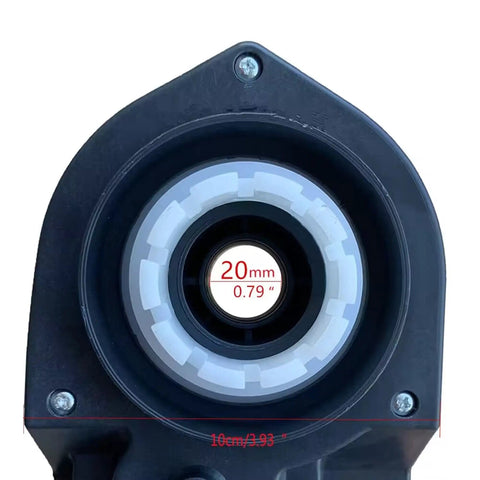 Front view of 24V 30000RPM Gearbox Replacement for Pink Princess Carriage Ride On Toys, showing 20mm shaft hole size.