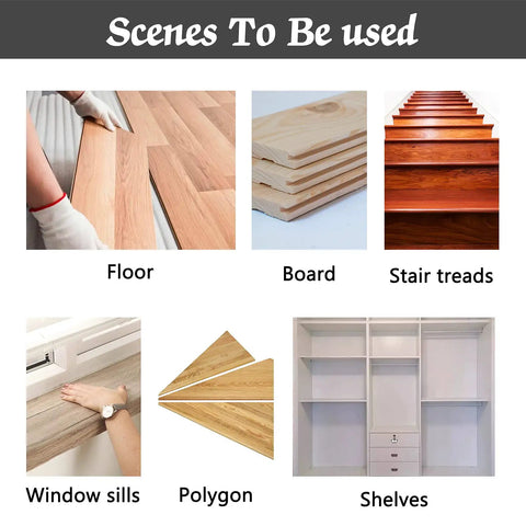 Scenes showing Stair Treads Template Tool Gauge for Measuring and Cutting Stair Treads and Risers Plus Shelves Layout vision