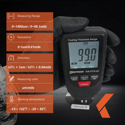 Digital Car Paint Thickness Gauge With 0 To 2000um Range Pro Grade Coating Meter For Auto Body Shops And Used Car Buyers Accurate Depth Measurement Fast Color Coat Check Portable Handheld Tool, handheld digital gauge with LCD display
