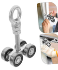 Heavy Duty Sliding Door Roller Track System Kit With Silent Trolley Assemblies And Heavy Duty Wheel Rollers for door installation