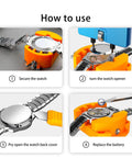 Step-by-step guide for using DIY Watch Battery Replacement Tool Kit With Back Opener Case Holder Spring Bar Tweezers And Pro Grade Repair Tools