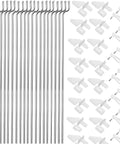 Nylon Control Horns 21x10 Mm Pack Of 20 And Stainless Steel Push Rods 1.2 Mm X 450 Mm Z Type For RC Replacement Parts