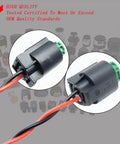 Straight Up Engine Coolant Temperature Sensor Harness Connector Plug showing electrical wiring details for replacement part.