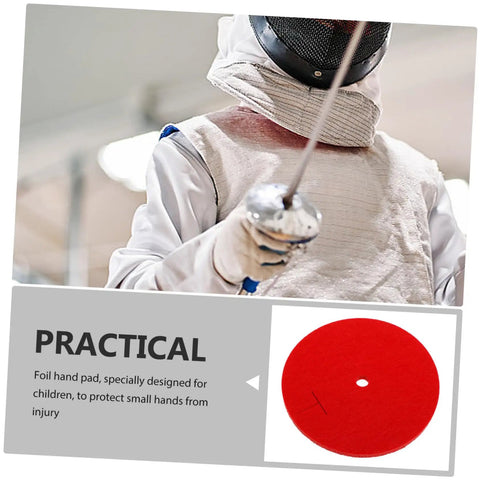 Youth Fencing Hands Guard Protective Pad For Foil Training shown in use on a child fencer.
