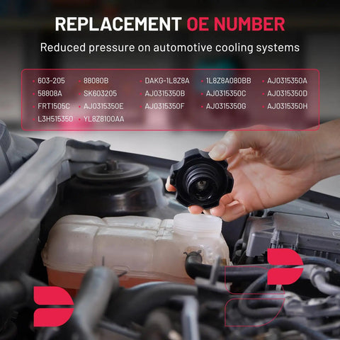 Keep Your Engine Chillin Tight With This Heavy Duty Coolant Expansion Reservoir Overflow Tank For Ford Escape Mazda Tribute Mercury Mariner V6 Three Point Zero Liter Vehicles, close-up of coolant cap in hand over reservoir.