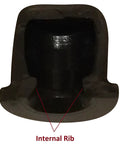 Close-up of internal rib on rubber cap from 25 Pack Brake Bleeder Screw Caps And Grease Zerk Dust Covers, Rubber Caps Keep Dirt And Moisture