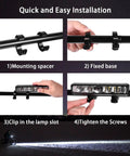 Step-by-step installation of Ultra Bright USB Rechargeable Bike Light with 5 Modes Waterproof MTB Headlight shown