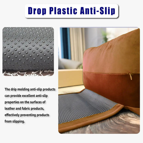 Velvet Comfy Recliner Head Pillow With Non Slip Base Adjustable Neck Support For Pain Relief At Home Office And Travel