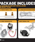 Dryer Heating Element Replacement Kit with Thermostat and Thermal Fuses for Kenmore Maytag Dryers DIY Friendly Install