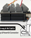 Arduino Uno R3 Compatible Terminal Block Shield Kit with Push In Spring Connectors and wiring illustration