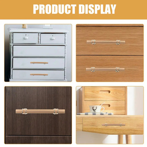 Solid Aluminum Alloy Cabinet Drawer Handles 96mm Gold Finish Two Pack Dope Wardrobe Pulls For Kitchen Cabinets Dressers Closets And Furniture