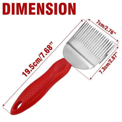 Beekeeping Honey Uncapping Fork With 18 Stainless Steel Tines And Plastic Handle, dimensions labeled.