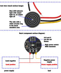 Front and back views of Two Pack DC 3 To 24V 10A Capacitive Touch Switch Module for touch switches and LED lighting modifications.
