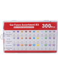 Top Shelf Car Fuse Assortment Kit Featuring Three Hundred Pieces Of Mini Standard And Micro Blades With Amp Ratings Between Two And Forty Including Sturdy Puller For Any Rig Truck Or Boat Gonna Keep You Running Smooth - Organized plastic case showing fuse ratings.