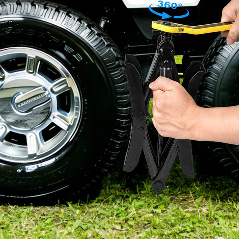 X Shaped Heavy Duty Wheel Stabilizer For Travel Trailers Campers And RVs Adjustable 3.5 To 12 Inch With Wrench Socket