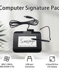 Plug And Play Electronic Signature Tablet Featuring Color Backlit LCD Screen Smooth Stylus Pen For No Sweat Pdf Document Signing On Windows Computers And Laptops Built For Busy Professionals, shown with USB connection