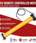 110V remote-controlled motor for Heavy Duty Electric Roll Up Door 102 By 102 Inches Galvanized Steel with durable construction.