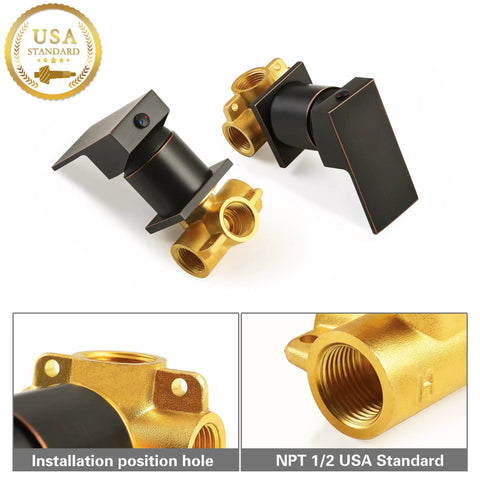 Wall Mount Bathroom Faucet With Dope Waterfall Flow For Vessel Sink Single Handle Modern Tub Filler Rough In Valve bronze