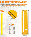 Zero Clearance Insert For 10 Inch Table Saw Compatible With R4514 R4514T R4518 R4518T R4518NS Dado Throat Plate Part 089240028701 2 Pack shown with dimensions and screws