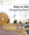 Brown Craft Banding Paper Roll 30mm Wide Heavy Duty Strapping Tape For Packaging And Shipping 492ft Long with magazines