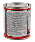 Back view of a can of 24 Oz Metal Repair Putty Epoxy For Dent Filler And Patch Ready To Use Tough As Nails Durable And Economical