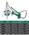 Split Hydraulic Bearing Puller With Hand Pump 30 Ton Capacity Two Or Three Jaw Gear Extractor diagram showing tonnage and dimensions.