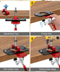 Concealed Hinge Jig For Cabinet Doors 35mm Metal Pro Grade DIY Woodworking Tool Kit With Precision Drill Bit for Easy Installations