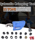 Built Like A Tank 15 Ton Hydraulic Crimping Tool With 14 Die Set Professional Grade For 9 Awg To 800 MCM Cable designed for quick pump cycling.