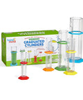 Hands On Starter Science Graduated Cylinders Set For Kids Clear Plastic Kid Friendly Lab Measuring Tools Educational Chemistry Kit Classroom