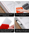Steps for installing Collapsible Self Adhesive Silicone Shower Threshold Water Dam Seal Strip For Dry And Wet Separation In Bathroom