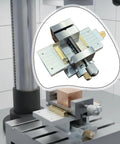 Rock Solid Precision Cross Slide Table With Heavy Duty Vice, showing smooth manual XY stage with fine adjustment lead screws.