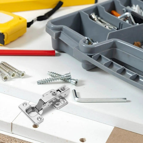 Soft Closing Cabinet Door Hinges With Hydraulic Support 2 Pack Frameless Concealed Steel Hinges modern sleek look