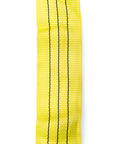 Endless Round Sling Set For Rigging And Towing, Beefy Yet Flexible Heavy Duty Polyester Lifting Slings, close-up of yellow polyester sling
