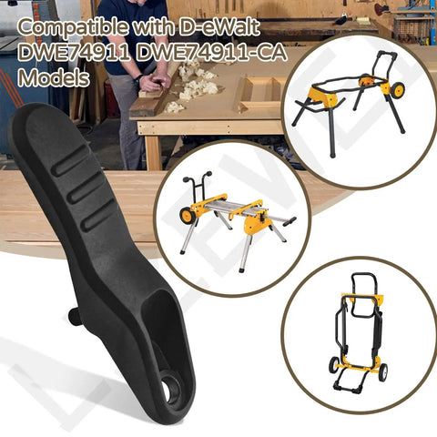 Solid 2 Pack Table Saw Lever Lock Replacement for DeWalt DWE74911 models, featuring heavy-duty black levers for height adjustment.