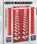 bolt thread checker tool with magnetic base and rulers for length measurement