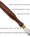 Premium Marking Knife For Serious Carpenters Featuring Razor Sharp Carbon Steel Blade And Ergonomic Handle, 7 inches long.