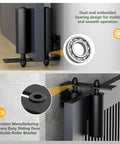 Heavy Duty Sliding Gate Roller Hardware Kit With Steel Wall Mount Bracket And Nylon Roller Guide For Rolling Doors
