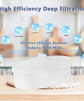 4 Pack Replacement Filter For Water Drop Pitcher Filtration System Compatible With Waterdrop WD PF 01A Plus on table