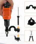 Heavy Duty Manual Rivet Gun Kit With Three Sixteen Inch Tri Grip Pop Rivets real deal tool head swap detail with tools.
