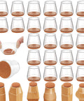Silicone Chair Leg Floor Protectors Set With Thick Elastic Pads For Hardwood Floors, 24 Pack Clear Large Size display