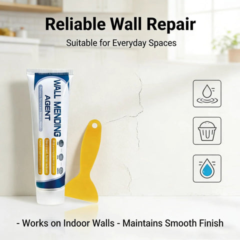 Drywall Repair Kit With Scraper For Quick Hole And Crack Fix, Wall Patch Kit With Fast Dry Spackling Paste, displayed with scraper