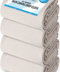 Heavy Duty Cotton Canvas Drop Cloths 4x5 Feet Pack Of 4 Thick Painter Cloths stacked for DIY projects.