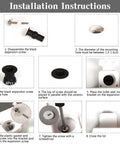 Installation guide for 4 Pack Toilet Seat Bolts Kit With Expanding Rubber Top Nuts For 14 To 16mm Hole Seats, step-by-step instructions.