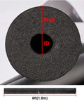 Cross-section of Heavy Duty Foam Pipe Insulation Tubing Set With 1/4 Inch To 3-5/9 Inch ID And 3/5 Inch Wall, 6 Feet Long