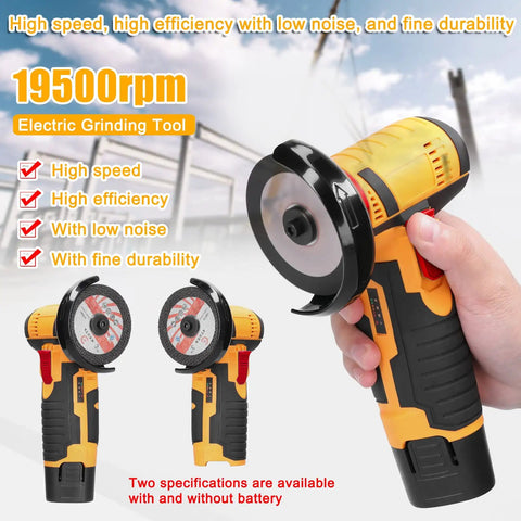 Cordless Mini Angle Grinder Go To Tool 19500 RPM For Quick Cuts And Smooth Polishing On Ceramic Tile Wood Stone And Steel