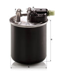 Beefed Up Fuel Filter For Mercedes Benz Sprinter Vans With Short Water Drain Connector, Lock Assembly And Heater