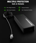 54.6V 2A EBike Charger For 48V Lithium Battery With M16 Connector Fast Charging And Overload Protection shown with cord