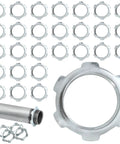 Bulk Pack 50 Pcs Rigid Conduit Lock Nuts, Galvanized Steel Sealing Nuts for IMC Electrical Conduit Fittings, Half Inch, 0.98 Inch Outer Diameter