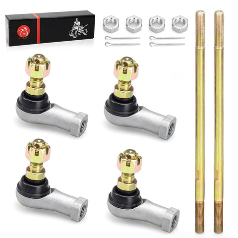 Beefy Heavy Duty Tie Rod End Kit For ATVs And UTVs Fits Big Bear 400 Bruin 350 Grizzly 350 400 450 Wolverine 350 450 Kodiak 400 450 Models 2000 2012 Includes All Hardware For Quick Easy Installation, four rod ends and tie rods
