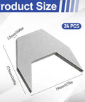 Product size illustration of 24 Pack 304 Stainless Steel Drawer Stops For Wood Dresser Cabinet Repairs, showing dimensions.